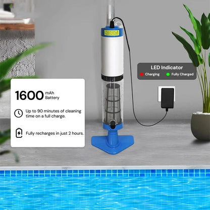 Cordless Pool Cleaner – Rechargeable Automatic Robotic Swimming Pool Vacuum