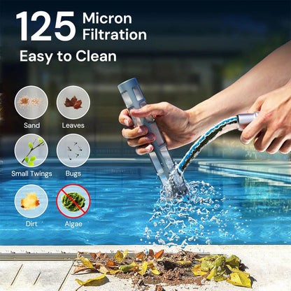 Cordless Pool Cleaner – Rechargeable Automatic Robotic Swimming Pool Vacuum
