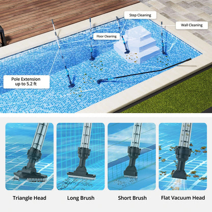 Cordless Pool Cleaner – Rechargeable Automatic Robotic Swimming Pool Vacuum