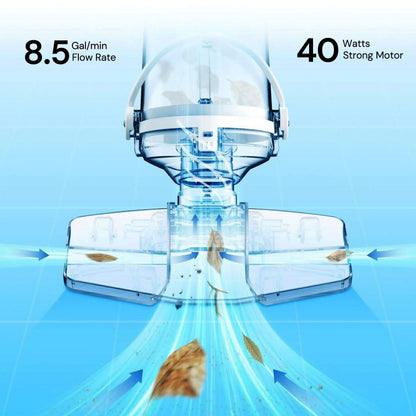 Cordless Pool Cleaner – Rechargeable Automatic Robotic Swimming Pool Vacuum