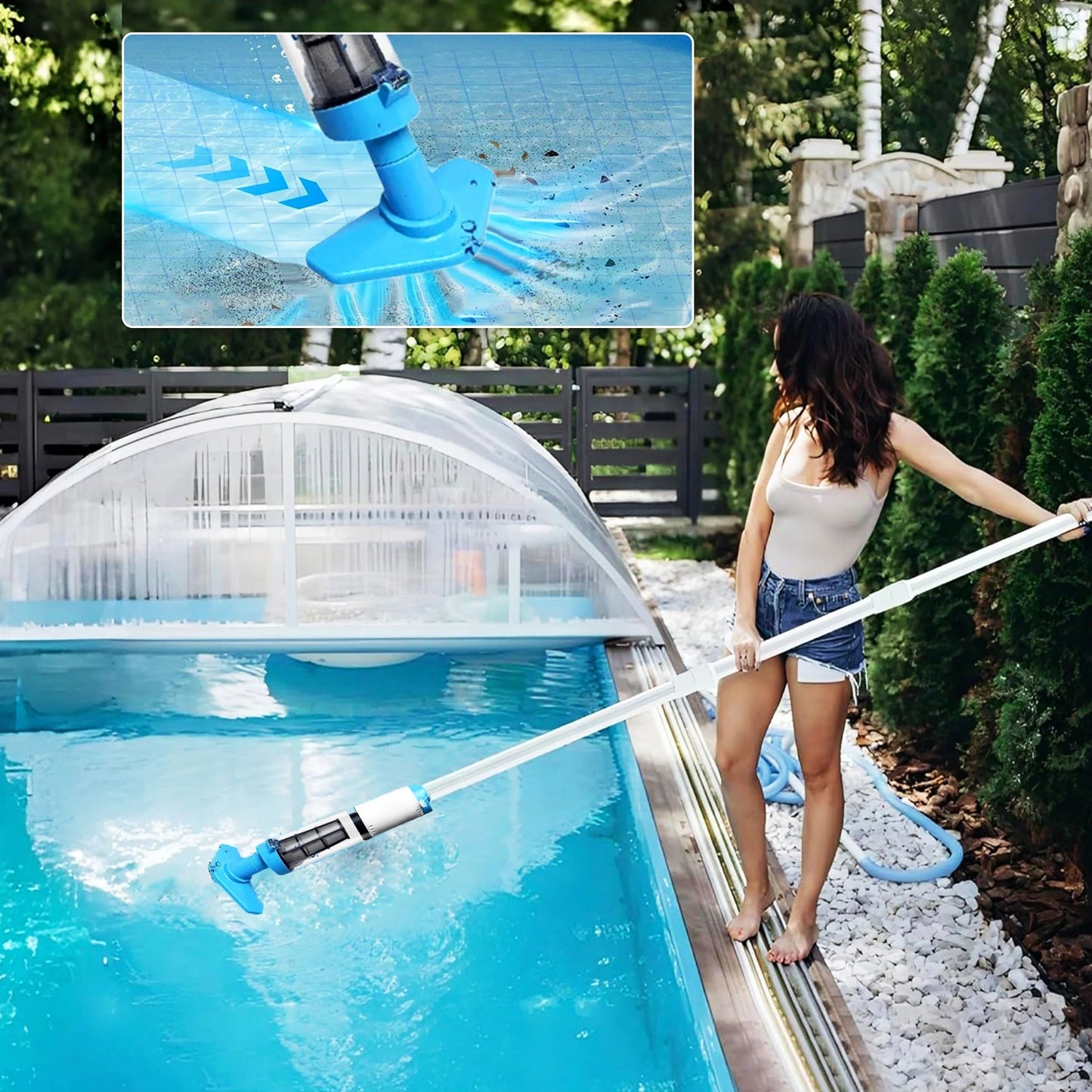 Cordless Pool Cleaner – Rechargeable Automatic Robotic Swimming Pool Vacuum
