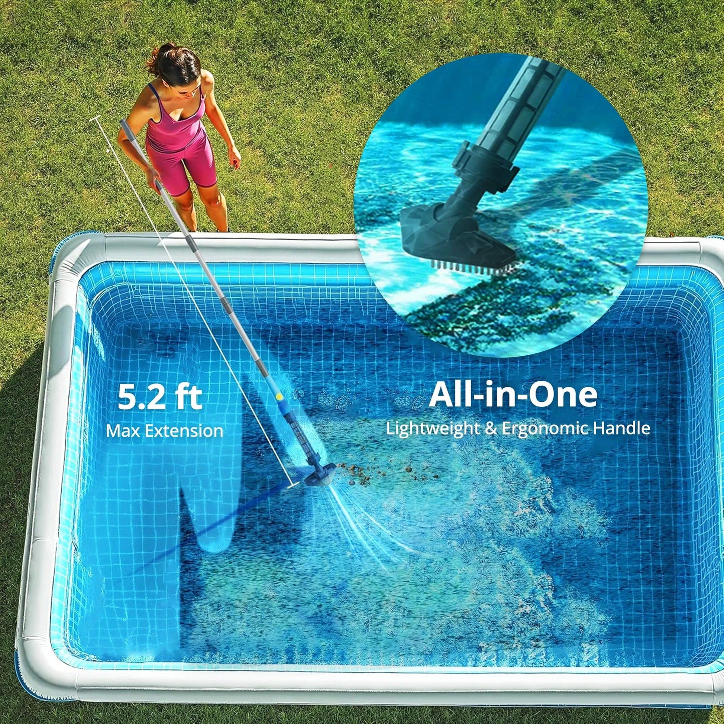 Cordless Pool Cleaner – Rechargeable Automatic Robotic Swimming Pool Vacuum
