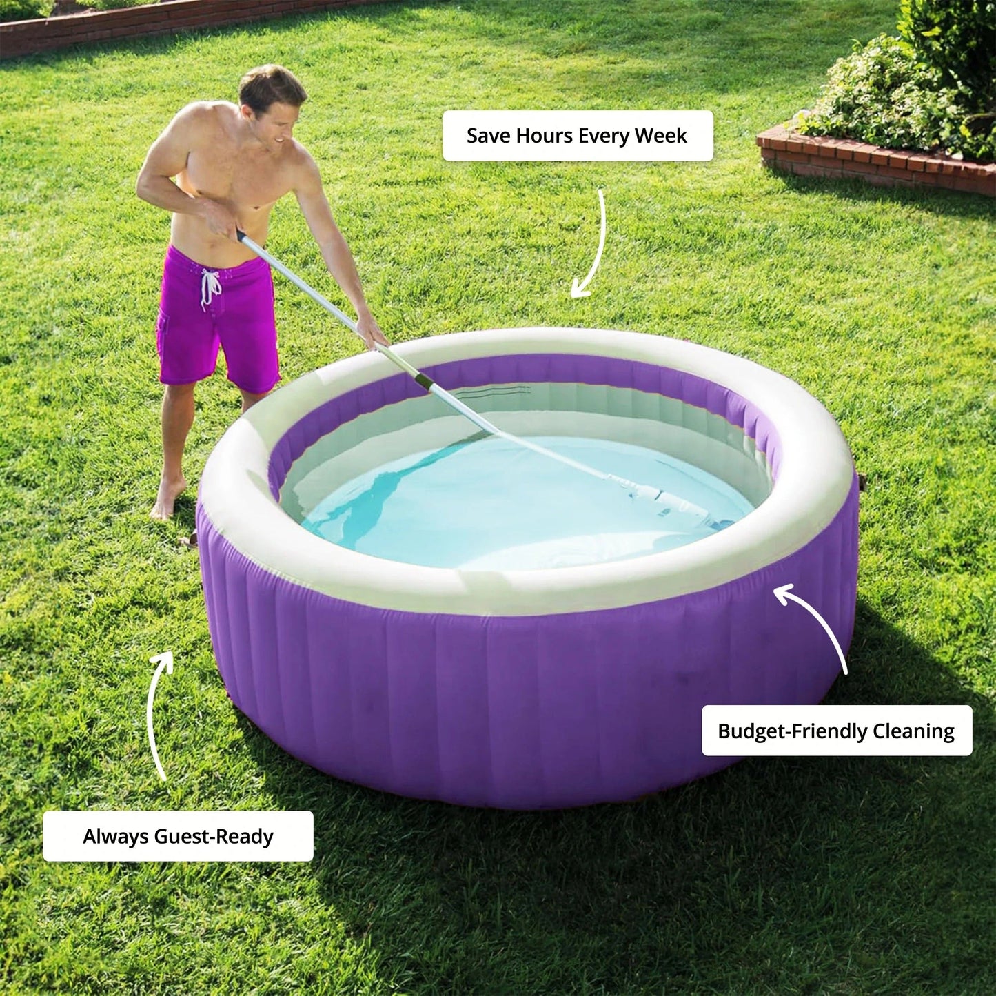 Cordless Pool Cleaner – Rechargeable Automatic Robotic Swimming Pool Vacuum