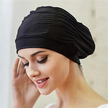 Stylish Stretch Swimming Cap – Silicone Waterproof Pool Swim Hat