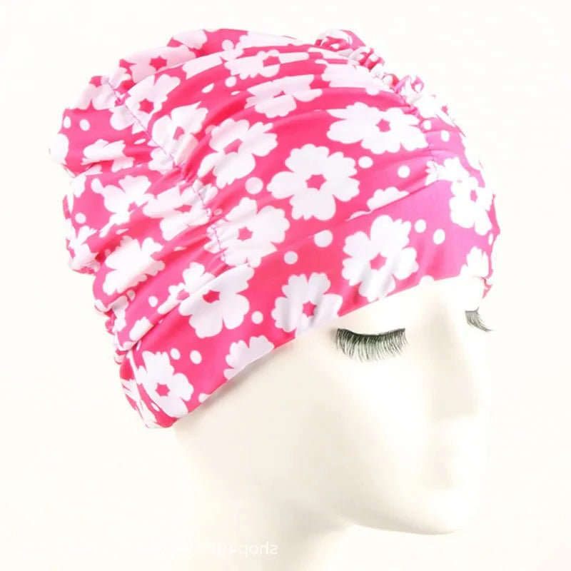 Stylish Stretch Swimming Cap – Silicone Waterproof Pool Swim Hat