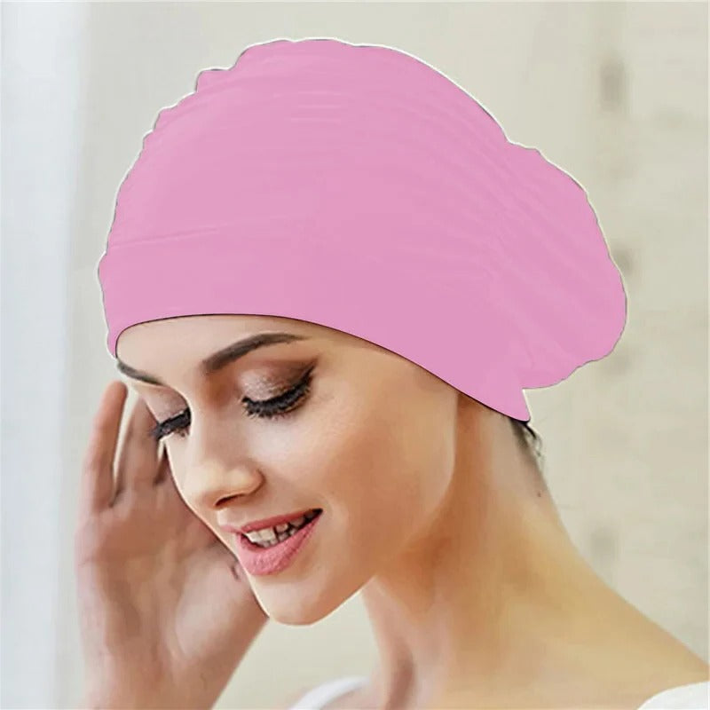 Stylish Stretch Swimming Cap – Silicone Waterproof Pool Swim Hat