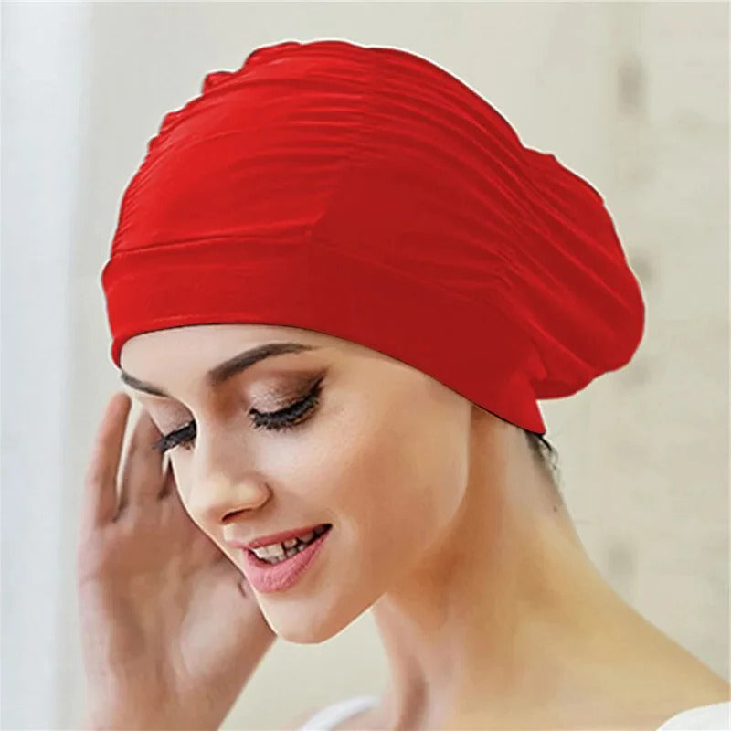 Stylish Stretch Swimming Cap – Silicone Waterproof Pool Swim Hat