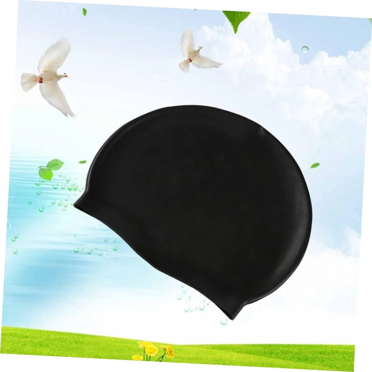 Stylish Stretch Swimming Cap – Silicone Waterproof Pool Swim Hat