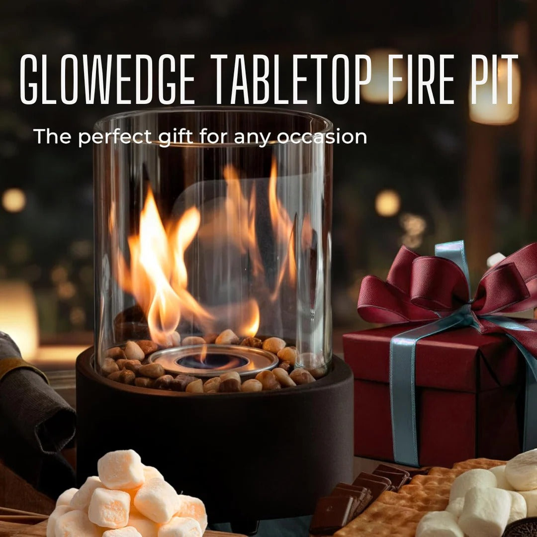 Portable Glass Tabletop Fireplace – Indoor Ethanol Bio-Fuel Fire Bowl