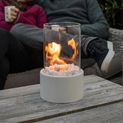 Portable Glass Tabletop Fireplace – Indoor Ethanol Bio-Fuel Fire Bowl