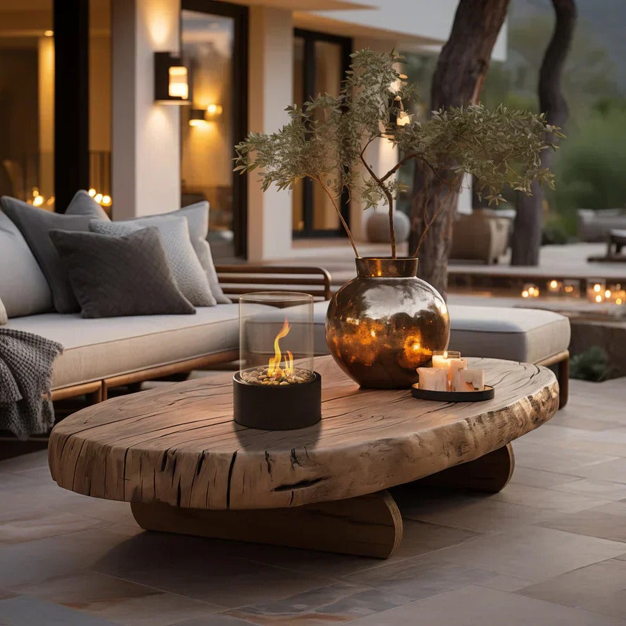 Portable Glass Tabletop Fireplace – Indoor Ethanol Bio-Fuel Fire Bowl