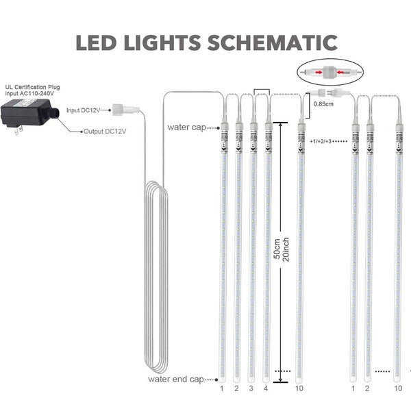 LED Dripping Icicle String Lights – Indoor & Outdoor Christmas Fairy Lights