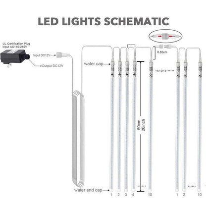 LED Dripping Icicle String Lights – Indoor & Outdoor Christmas Fairy Lights