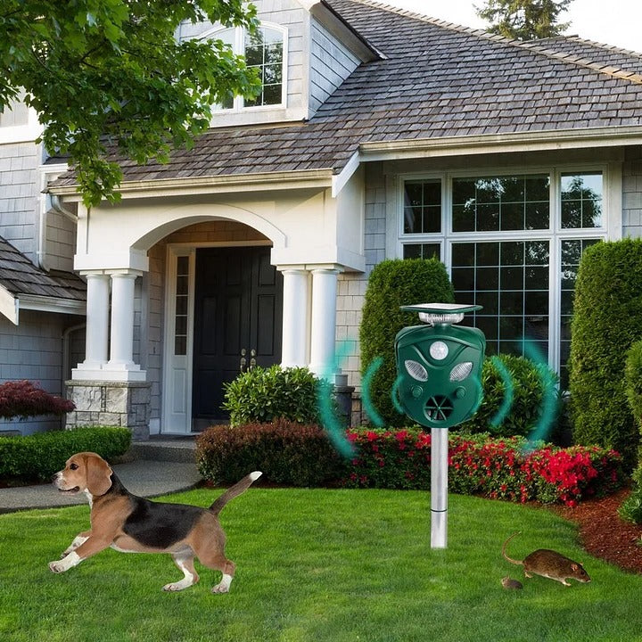 360° Solar Ultrasonic Animal Repeller – All-Direction Outdoor Pest Deterrent