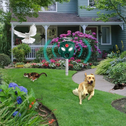360° Solar Ultrasonic Animal Repeller – All-Direction Outdoor Pest Deterrent