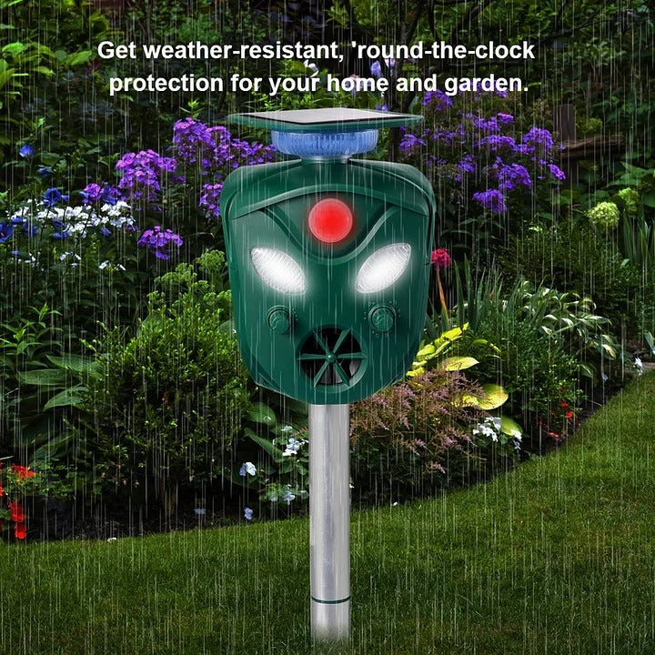 360° Solar Ultrasonic Animal Repeller – All-Direction Outdoor Pest Deterrent