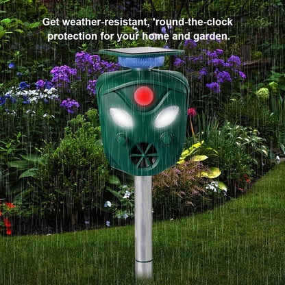 360° Solar Ultrasonic Animal Repeller – All-Direction Outdoor Pest Deterrent