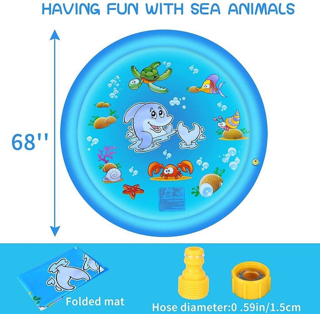 Kids Sprinkler Splash Pad – Outdoor Water Play Mat for Children