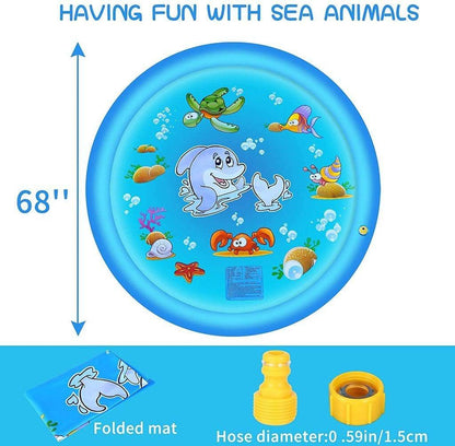 Kids Sprinkler Splash Pad – Outdoor Water Play Mat for Children