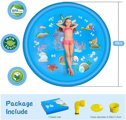 Kids Sprinkler Splash Pad – Outdoor Water Play Mat for Children