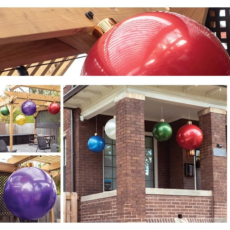 Inflatable Holiday Ball Garden Decoration – Giant Outdoor Christmas Ornament