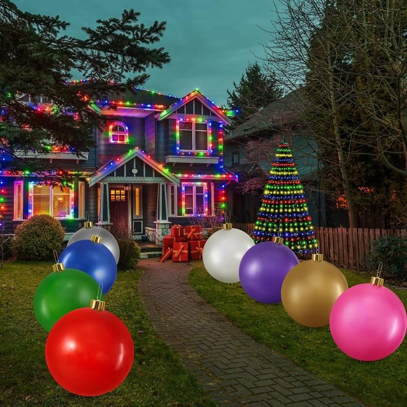 Inflatable Holiday Ball Garden Decoration – Giant Outdoor Christmas Ornament