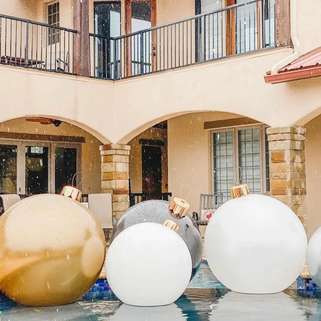Inflatable Holiday Ball Garden Decoration – Giant Outdoor Christmas Ornament
