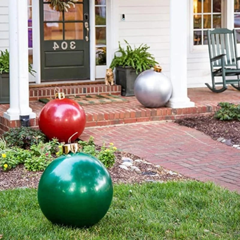 Inflatable Holiday Ball Garden Decoration – Giant Outdoor Christmas Ornament