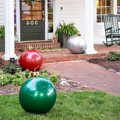 Inflatable Holiday Ball Garden Decoration – Giant Outdoor Christmas Ornament