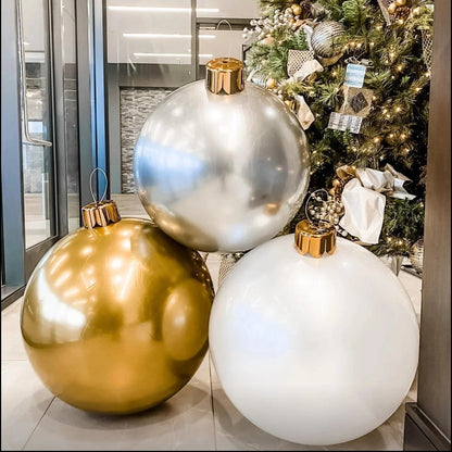 Inflatable Holiday Ball Garden Decoration – Giant Outdoor Christmas Ornament