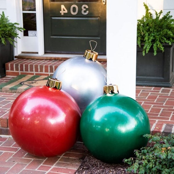Inflatable Holiday Ball Garden Decoration – Giant Outdoor Christmas Ornament