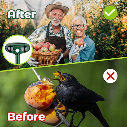 Ultrasonic Woodpecker Repellent – Solar Outdoor Bird & Pest Deterrent