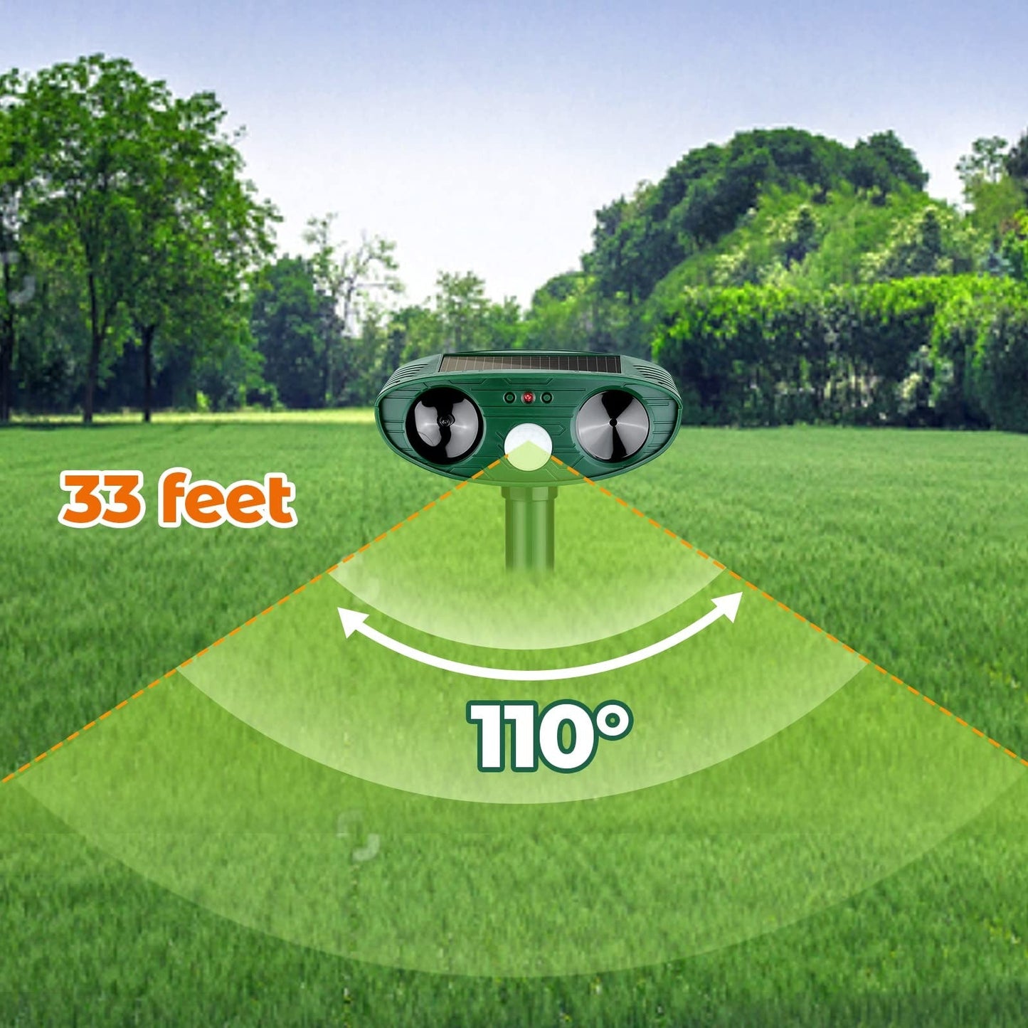 Ultrasonic Woodpecker Repellent – Solar Outdoor Bird & Pest Deterrent