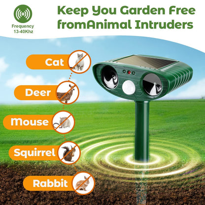 Ultrasonic Woodpecker Repellent – Solar Outdoor Bird & Pest Deterrent
