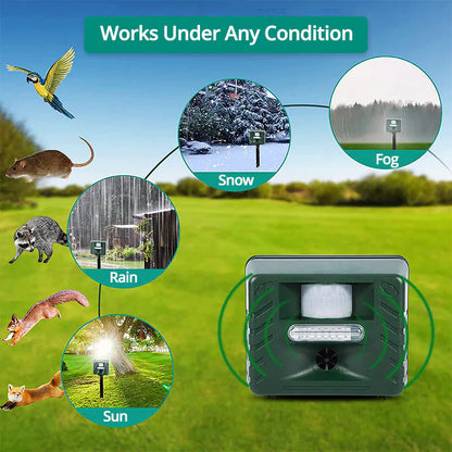 Ultrasonic Woodpecker Repeller – Solar Powered Outdoor Bird Deterrent