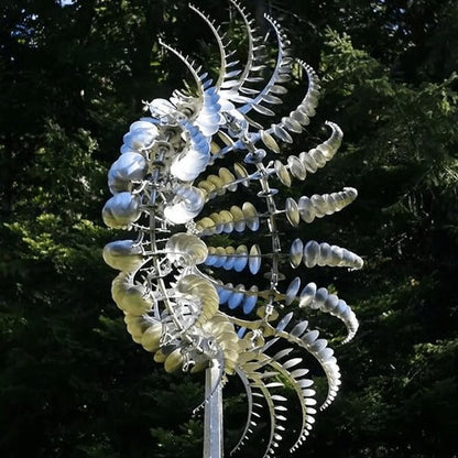 Dual-Motion Decorative Metal Garden Windmill – Kinetic Wind Spinner