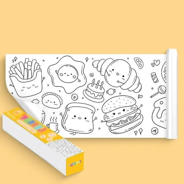 Kids Drawing Roll – Reusable Art Paper Roll for Children's Creativity