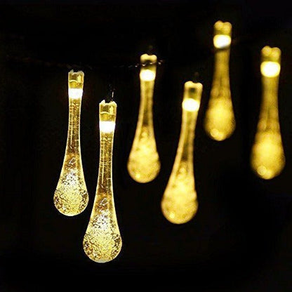 Solar Powered Outdoor String Lights – 15.7FT 20 LED Warm White Garden Lights