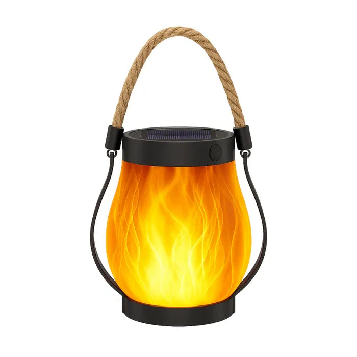 Solar Flame-Effect Garden Lantern – Outdoor Flickering LED Solar Lamp