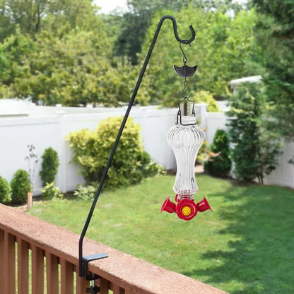 Glass Hummingbird Feeder with Ant Moat – Flower-Shaped Outdoor Bird Feeder