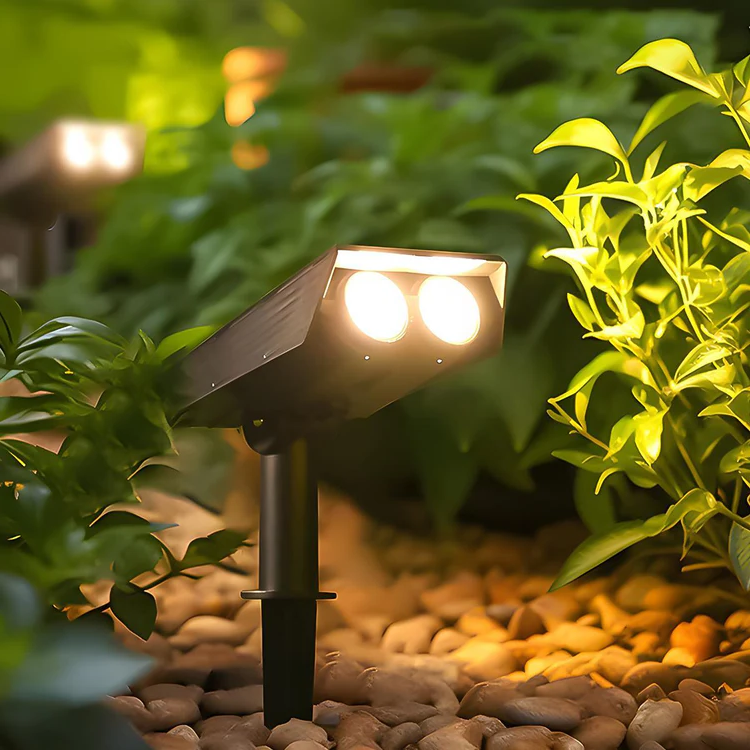 Waterproof RGB LED Solar Multi-Zoom Spotlight – Colour-Changing Landscape Light