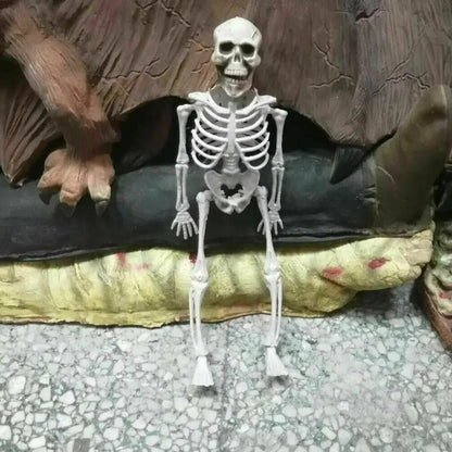 Poseable Halloween Skeleton Decoration – Creepy Full-Body Bone Prop Decor