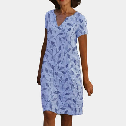 Casual Ladies Printed Dress – Comfortable Everyday Summer Women's Dress