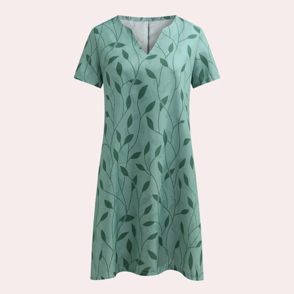 Casual Ladies Printed Dress – Comfortable Everyday Summer Women's Dress
