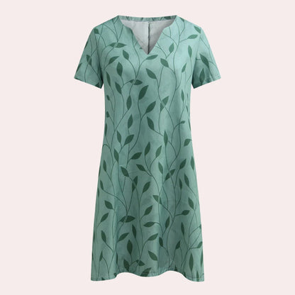 Casual Ladies Printed Dress – Comfortable Everyday Summer Women's Dress