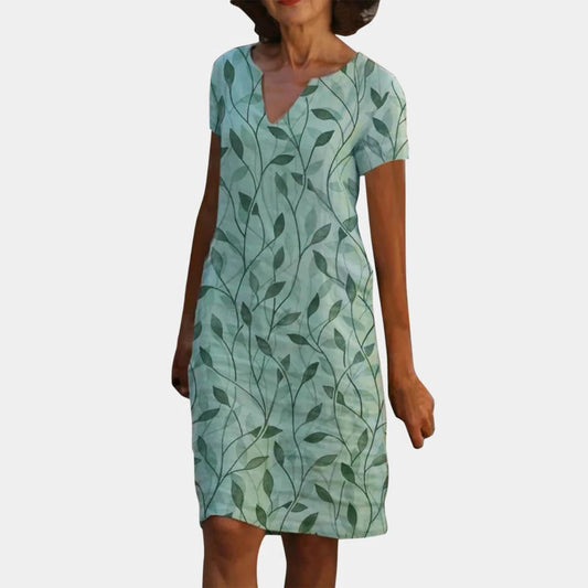 Casual Ladies Printed Dress – Comfortable Everyday Summer Women's Dress