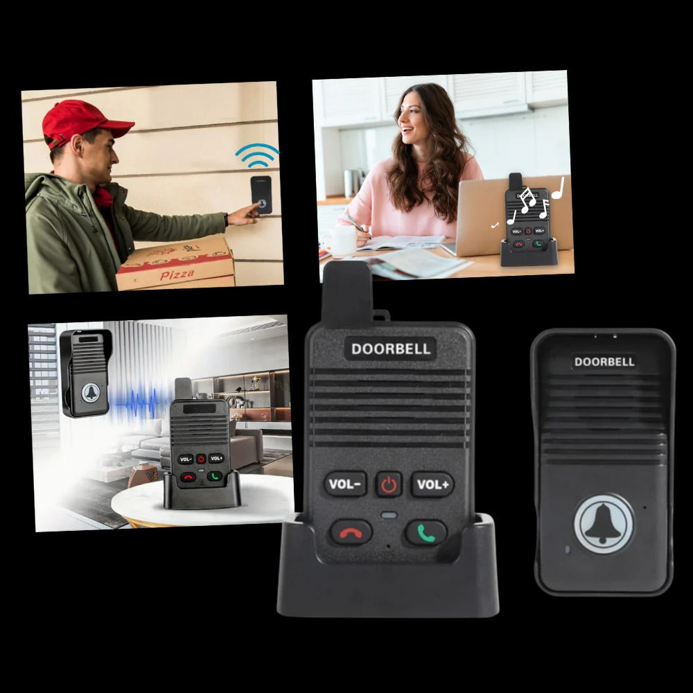 Hands-Free Wireless Intercom Doorbell System – Two-Way Communication Door Bell