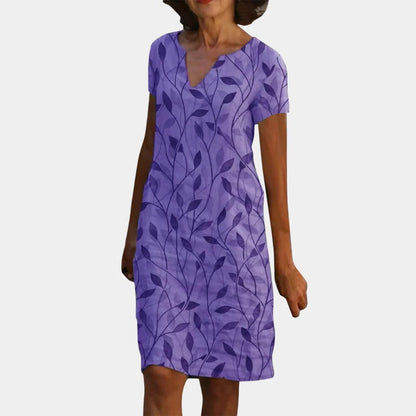 Casual Ladies Printed Dress – Comfortable Everyday Summer Women's Dress