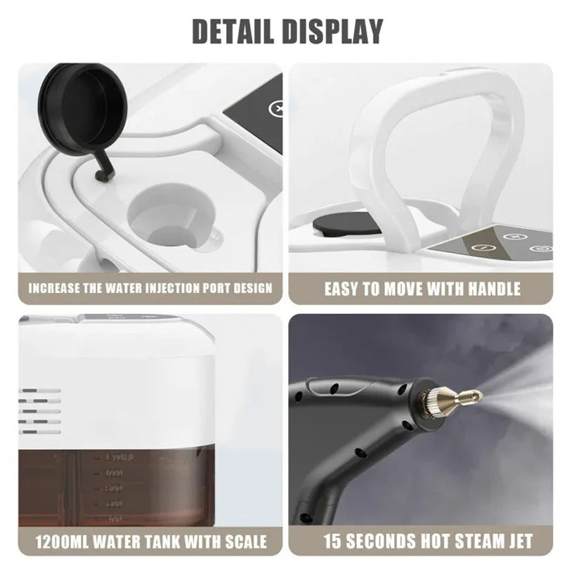 2500W High-Pressure Steam Cleaner with Protective Gloves – Multi-Surface