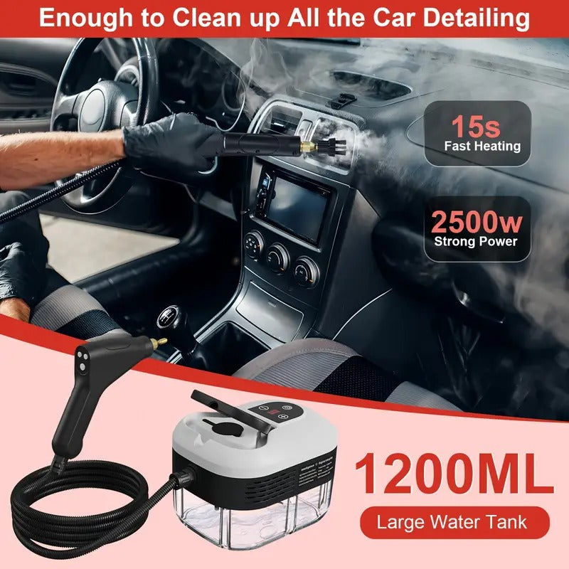 2500W High-Pressure Steam Cleaner with Protective Gloves – Multi-Surface